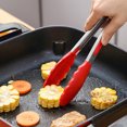 thumbnail image 1 of Pinces de Cuisine, Pinces de Service pour Aliments Sûrs pour la Cuisson Rouge, Noir, 1 of 8