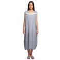 thumbnail image 1 of Moomaya Womens Lace Border Sleepwear For Ladies Button Placket Nightdress, 1 of 5