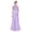 Lavender, variant on Miaeowve Women's Sleeveless Chiffon Bridesmaid Dress Elegant Lace Wedding Formal Long Evening Party Dress White 14