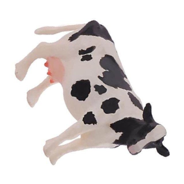 1/64 Mini Cow Figurine Tiny for Model Train Layout Miniature Cows Diorama DIY Scene Sand Table
