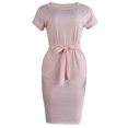 thumbnail image 4 of EGNMCR Robes d'Été Femmes Tendance 2024 Femmes Décontracté Col Rond Bretelles Manches Courtes Rayé Imprimé Robe Ample, 4 of 8