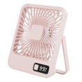 thumbnail image 4 of Abbracc Desk Fan Quiet Portable Rechargeable 5 Speeds Summer Cooling Fans Table Fan Mini Pink, 4 of 9