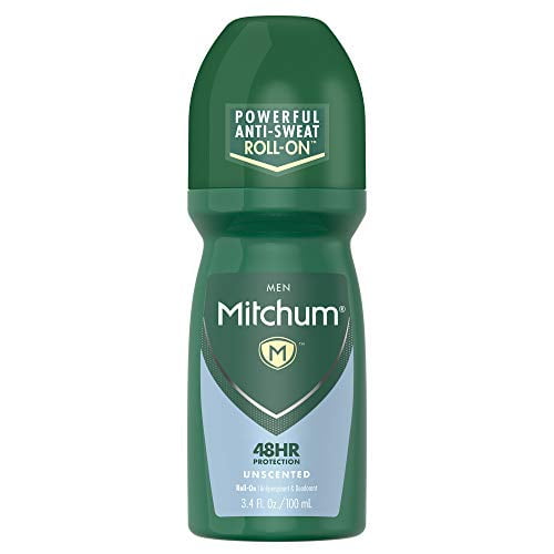 Mitchum Men Antiperspirant & Deodorant Rollon, Unscented, 3.4oz.