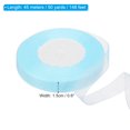 thumbnail image 2 of Unique Bargains 0.6 Inch x 50 Yard Organza Ribbon, Gift Wrapping Ribbon for Bouquet Cake Invitations Card Decoration, Light Blue, 2 of 7