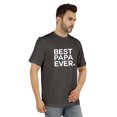 thumbnail image 2 of Inkmeso T-Shirt à Col Rond pour Hommes avec Imprimé Graphique Best Papa Ever.€ T-Shirt pour la Fête des Pères, 2 of 7