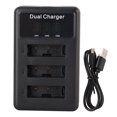 thumbnail image 1 of DEWIN NP BX1 Camera Battery Charger Battery Indicator Triple Charger for ZV1 RX100M7 RX1R WX350 X500 X400HX90 Camera Battery, 1 of 14