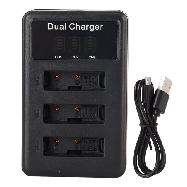 DEWIN NP BX1 Camera Battery Charger Battery Indicator Triple Charger for ZV1 RX100M7 RX1R WX350 X500 X400HX90 Camera Battery