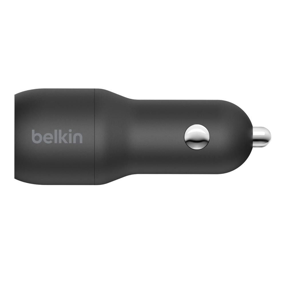 Chargeur de voiture double USB-A 24 W BOOST↑CHARGE™ <br>+ Câble Lightning vers USB-A