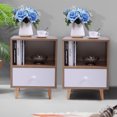 thumbnail image 2 of JAXPETY Set of 2 Nightstand Bedside Table with Open Storage and Drawer for Bedroom Living Room, 2 of 7