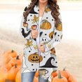 thumbnail image 2 of CEHVOM Cardigan à Imprimé d'Animaux d'Halloween pour Femmes, Chat, Citrouille, Manteau d'Automne, 2 of 5