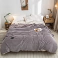 thumbnail image 3 of Soft And-friendly Blankets Milk Fleece Blankets Thicken Warm Siesta Fleece Blankets, 3 of 4