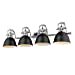 thumbnail image 3 of Duncan CH 4 Light Bath Vanity, Chrome with Matte Black Shades, 3 of 3