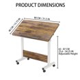 thumbnail image 3 of Petit Bureau Debout à Hauteur Réglable, Bureau Mobile Pliable avec Roulettes Petit Bureau d'Ordinateur Roulant à Surface Réglable Poste de Travail Assis-Debout pour Petits Espaces et Bureaux à Domicile, 3 of 9