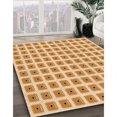 thumbnail image 3 of Ahgly Tapis Rond Lavable en Machine Intérieur Transitionnel Orange Néon, 7 Pieds Rond, 3 of 7