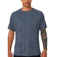 thumbnail image 2 of BADHUB T-shirts Athlétiques pour Hommes à Séchage Rapide, Manches Courtes, Col Rond, Course, Gym, T-shirts Légers de Performance, Hauts d'Entraînement, Économies d'Été, Gris G, 2 of 8