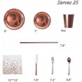 thumbnail image 2 of missunny-200pcs Rose Gold Party Supplies - Rose Gold Paper Plates & Napkins Cups Silverware Serves 25 Sets for Wedding Bridal Shower Engagement Birthday Parties.(Rose Gold), 2 of 5
