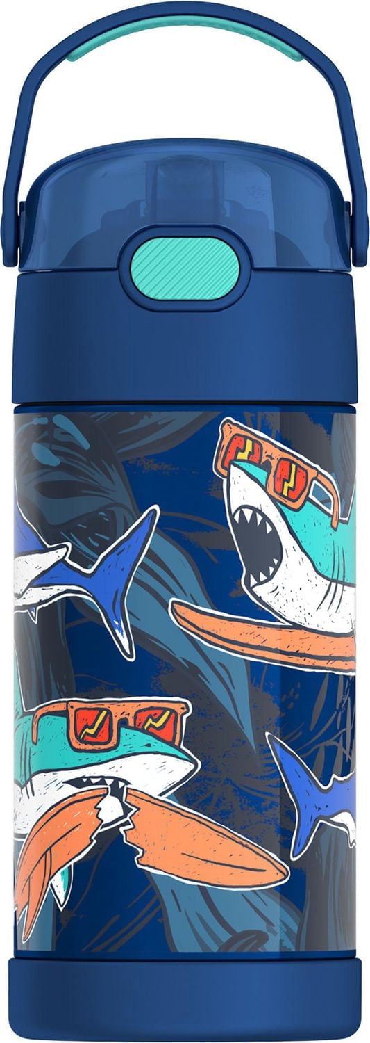 Thermos Kids Vacuum Insulated Funtainer Water Bottle with Flip Up Straw, 355ml