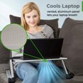 thumbnail image 4 of Uncaged Ergonomics WorkEZ Support pour Ordinateur Portable de Direction Ajustable pour Bureau, Support d'Ordinateur en Aluminium Pliable à Hauteur Réglable, Support Rafraîchissant pour Ordinateur Portable, Rehausseur pour Ordinateur Portable de Bureau, Argent, 4 of 4