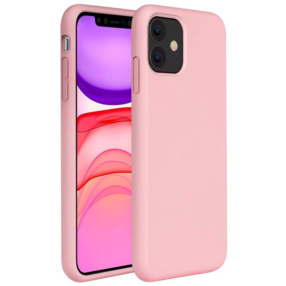 Dteck iPhone 11 Case, Ultra Slim Fit iPhone Case Liquid Silicone Gel Cover with Full Body Protection Anti-Scratch Shockproof Case Compatible with iPhone 11 6.1 inch, Cherry Pink