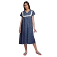 thumbnail image 1 of Moomaya Chemise de Nuit d'Allaitement à Col en V pour Femmes, Imprimée, à Manches Courtes, 1 of 5