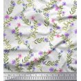 thumbnail image 1 of Soimoi Modal Satin Fabric Dot,Leaves & Floral Print Sewing Fabric Yard 42 Inch Wide, 1 of 3