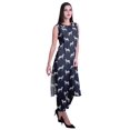 thumbnail image 3 of Moomaya Ensemble Kurta Sans Manches à Col Claudine Imprimé pour Femmes, Ensemble Ethnique 2 Pcs, 3 of 6