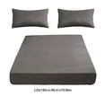 thumbnail image 3 of Qiopertar Fitted Sheet, Non-Slip Double Bed Fitted Sheet with All-Inclusive Elastic Pocket, Soft Fiber Bed Cover for Mattress Protection, 3 of 6