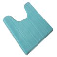 thumbnail image 1 of U-shaped Toilet Mat Water Absrobent Non-slip Elastic Skin-friendly Bathroom Rug Pad Bath Rug Showering Protection Household Home Light Blue 40*60cm, 1 of 8