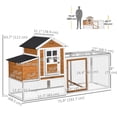 thumbnail image 3 of Pawhut Chicken Run Large Chicken Coop Waterproof for 2–4 Chickens, Orange, 3 of 10
