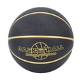 thumbnail image 2 of Ballon de Basketball Noir, Résistance à l'Usure Sécuritaire Grandes Particules Ballon d'Entraînement Ballon de Basketball en Caoutchouc Résistant à la Sueur Ballon de Basketball d'Extérieur Ballon de Basketball pour Adolescent en Caoutchouc, 2 of 7