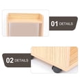 thumbnail image 3 of HEATSHAKING 1 Pce Armoire de Rangement en Bois Style Vintage avec Roulettes pour Cuisine et Chambre, 3 of 6