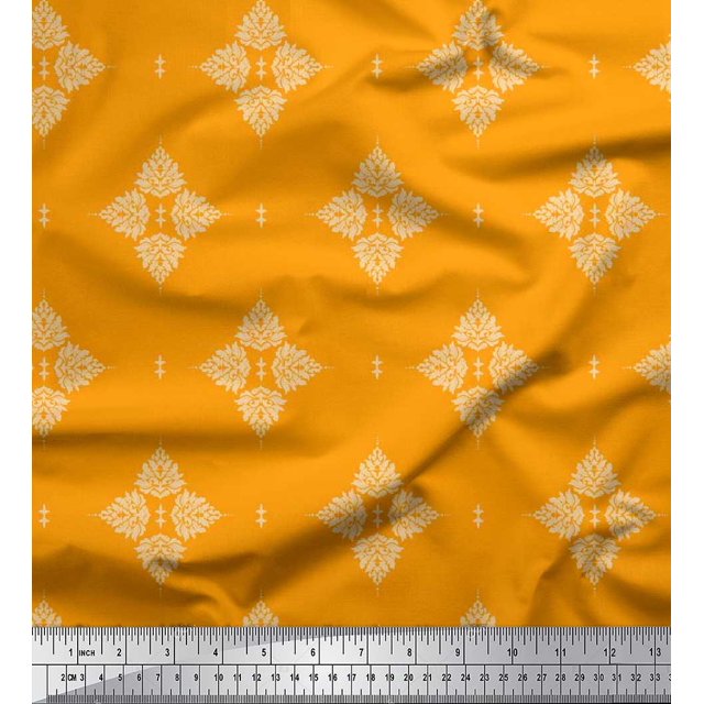 Soimoi Cotton Jersey Fabric Floral Block Decor Fabric Printed Yard 58 Inch Wide