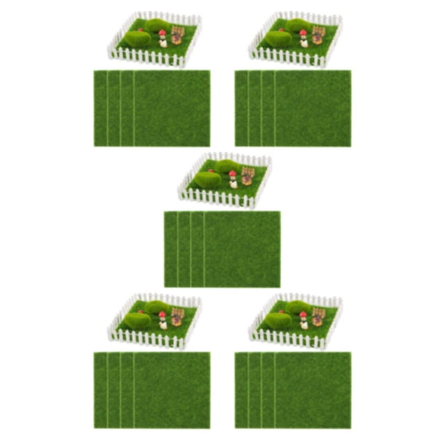 Maytalsory 4pack/lot Realistic Appearance Artificial Grass Mat For Home Decor And Garden ABS Synthetic Artificial Grass Smooth Line 5Set