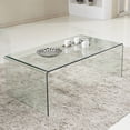 thumbnail image 4 of Patiojoy Tempered Glass Coffee Table Accent Cocktail Side Table Living Room Furniture, 4 of 7