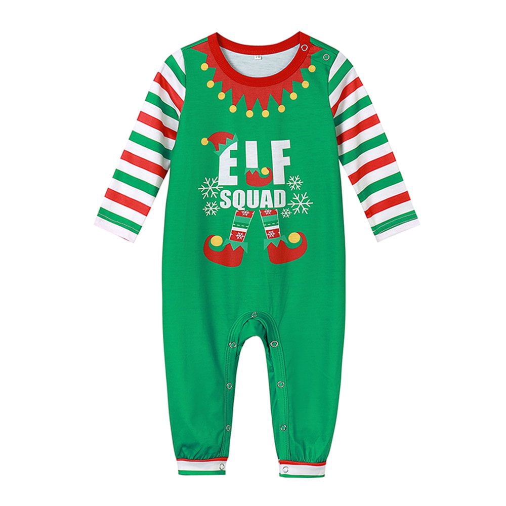 Ensemble de Pyjama Assorti pour la Famille, Enfants, Noël, Vert, Elf