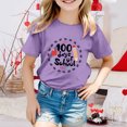 thumbnail image 2 of TZEWGL T-Shirts pour Enfants Imprimé Dessin Animé Col Rond Ample Manches Courtes Vêtements pour Filles Garçons Taille 3-4T, 2 of 4