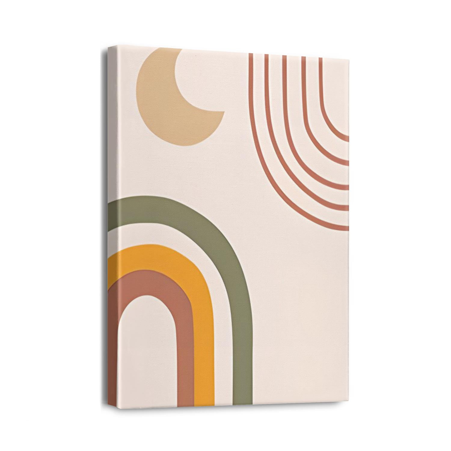 Compelling 12x16inch Abstract Wall Art Prints - Unframed Boho Decor, Minimalist Geometric Neutral Line Art Perfect for Mid Century Modern Bedroom Gallery Display.