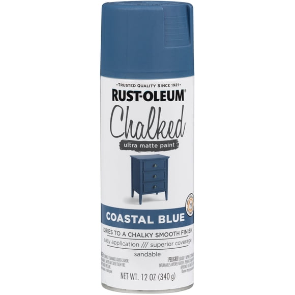 Rust-Oleum Chalked Matte Spray Paint 12oz-Coastal Blue
