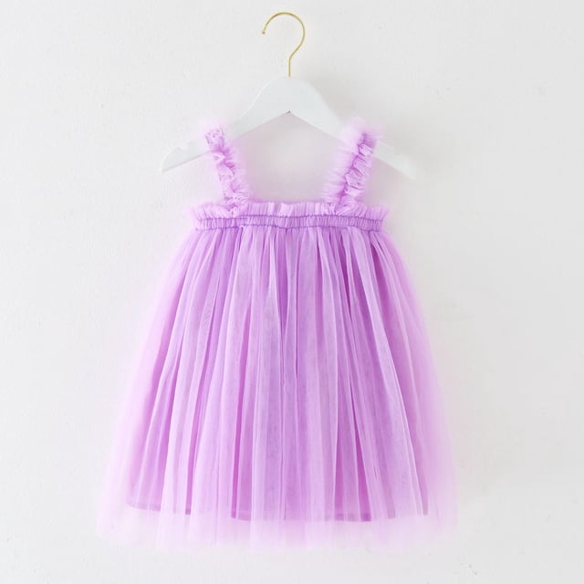 Cowsor Baby Girl Dress Flower Tulle Party Dresses Princess Pageant Birthday Wedding