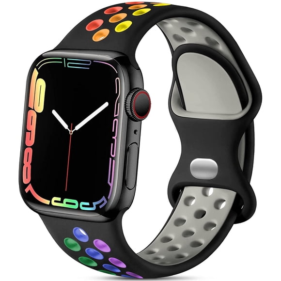 KOMI Sport Band Compatible with Apple Watch Band 38mm 40mm 41mm 45mm 44mm 42mm 49mm for Women Men,Soft Silicone Breathable Wristband Replacement Strap for iWatch Ultra 2 SE Series 9 8 7 6 5 4 3 2 1