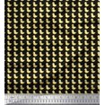 thumbnail image 1 of Soimoi Black polyester Crepe Fabric Duck Bird Print Fabric by the Yard 42 Inch Wide, 1 of 3