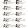 thumbnail image 1 of Brushed Nickel Door Handle Interior Privacy Door Lock Bed and Bath Door Lock with Square Rose Modern Keyless Door Lock Handle Reversible for Left & Right, 1 of 8