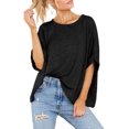 thumbnail image 3 of ORUYROP T-Shirt Surdimensionné pour Femmes Été Décontracté à Manches Courtes Tee Ample Hauts, 3 of 5