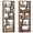 2PCS-Industrial Brown, variant on Costway 1 PCS 5-Tier Bookshelf with Open Back, Display Storage Shelf with Anti-Tipping Kits for Home White