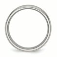 thumbnail image 2 of Stainless Steel Beveled Edge Concave 8mm Brushed Band Ring 12 Size, 2 of 5