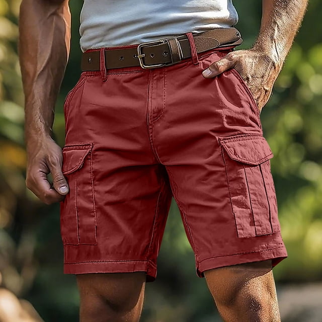 LIBRCLO Shorts Cargo pour Hommes avec Multiples Poches, Légers, Décontractés, de Plein Air, de Travail, pour la Randonnée et le Golf