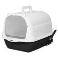 thumbnail image 3 of Hooded Cat Enclosed Cat Toilet Reusable Removable Cat Litter Tray Handheld Black, 3 of 8