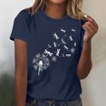 thumbnail image 2 of FAIWAD Hauts d'Été pour Femmes Manches Courtes Imprimé Floral Chemises Décontractées Tunique Ample, 2 of 4