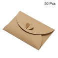 thumbnail image 3 of Unique Bargains Fermoir Cœur Porte-Cartes Mini Enveloppes, Marron 50 Pack, 3 of 5
