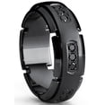 thumbnail image 1 of 8MM Men's Black Titanium Wedding Band Ring with Black Cubic Zirconia CZ,, 1 of 3